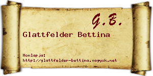 Glattfelder Bettina névjegykártya